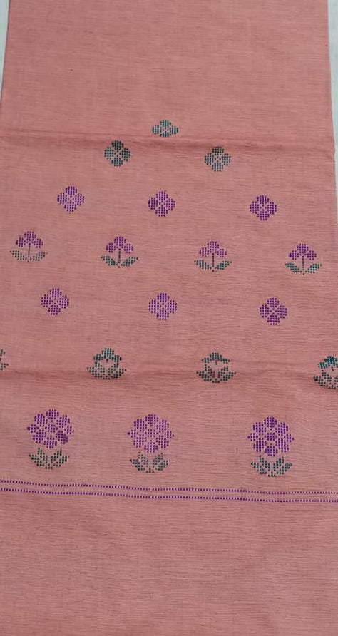 Coral Color Handloom Kurti Material
