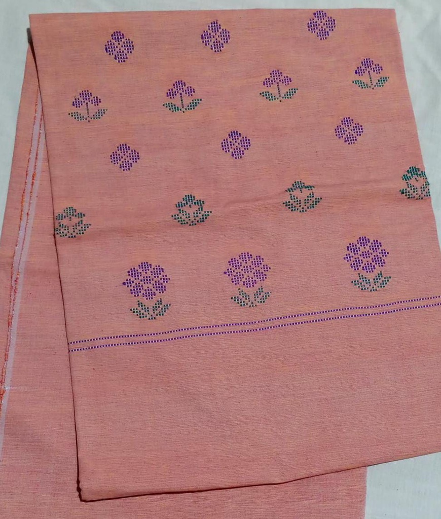 Coral Color Handloom Kurti Material